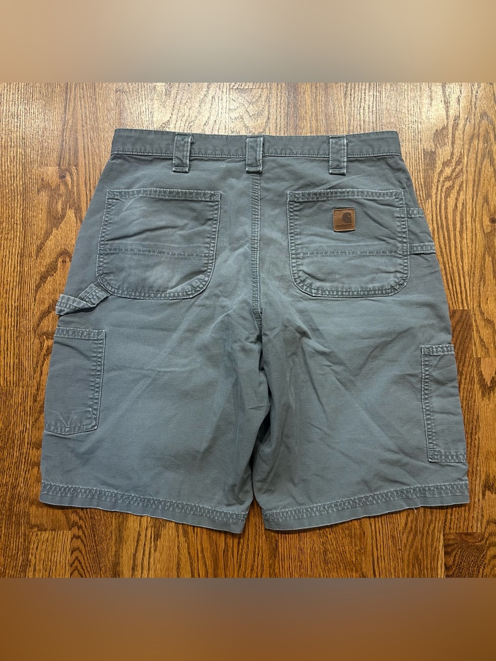 Carhartt Canvas Carpenter Shorts Crazy Fade Good Distressing B147 FAT Grey Sz34